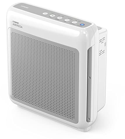COWAY Air Purifiers for Home Up to 1,748 ft², HEPA Filter for Smoke, Allergies, Pet Dander, Odor, Air Quality Monitor, Auto & Eco Mode, Timer, Filter Indicator, 3yr Warranty, Airmega 200M White