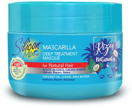 Silicon Mix Rizos Natural Hair Mask 225 g - Intensive Moisturising Hair Mask for Curly, Frizzy and Wavy Hair