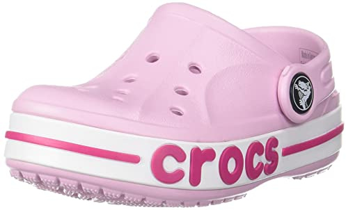 Crocs Bayaband Clogs für Mädchen und Jungen mit Fersenriemen für sicheren Halt 30-31 EU Ballerina Pink/Candy Pink