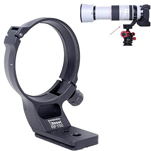 iShoot Metall-Objektiv-Stativhalterung für Canon RF 100-500 mm f/4.5-7.1L IS USM, Objektivstützhalterung unten ist Arca-Swiss Fit Schnellwechselplatte Schwalbenschwanznut