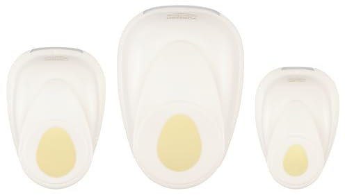 Vaessen Creative Set di 3 fustellatrici a forma di uova, fino a 250 g/m², per fai da te con carta e scrapbooking