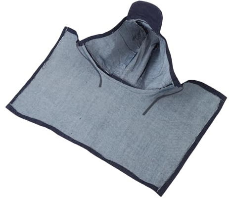 DINHEAROM Protective Denim Shawl Hood Cap for Sandblasting and Cutting Windproof Work Integrated Design for Woodworking and Labor Tasks Fit for Men and Women