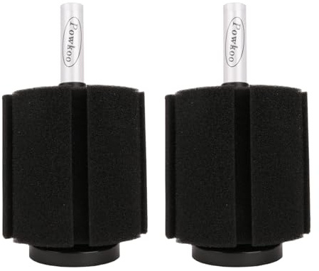Powkoo 2 Pack Sponge Filters for Aquarium Fish Tank Sponge Filter Shrimp Nano Axolotl Goldfish Betta Fry Tank Up to 200 Litre Tank