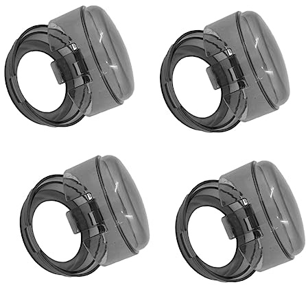 BESPORTBLE Gas Stove Knob Covers Safety Protector Universal Gas Cooker Switch Cover Kitchen Home Safety Black Large Hole 4pcs Set