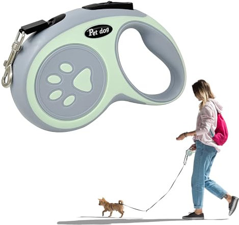 5m Lange Hundeleine Rollleine 360° Drehbare Einziehbare Hundeleine Flexileine Mit Rutschfestem Griff und Schnellspann Bremsknopf Geeignet für Kleine,Mittelgroße und Große Hunde