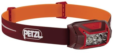 PETZL - Lampada Frontale ACTIK - Tre Livelli di illuminazione Bianco, Verde, 450 lumen