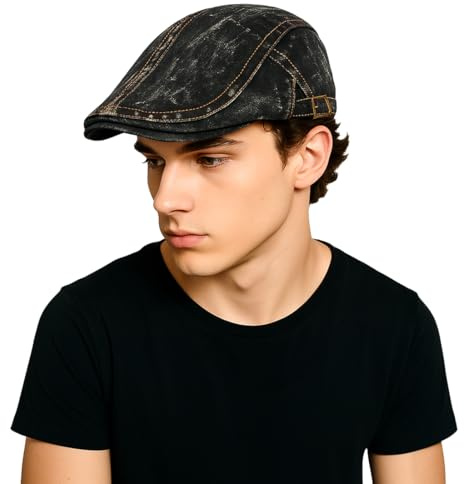 OIXEYA Boinas Hombre Gorras de Planas Vintage Ajustable Sombrero Beret Newsboy Casquillo Plano Sombreros Casual Beret para Hombre Vintage