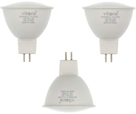 WEB world electronic business Set 3 pezzi - Lampadina LED GU5.3 MR16 6W 508lm Luce Naturale 4000K Faretto 12V DC Ricambio Potente Durata 35000 Ore