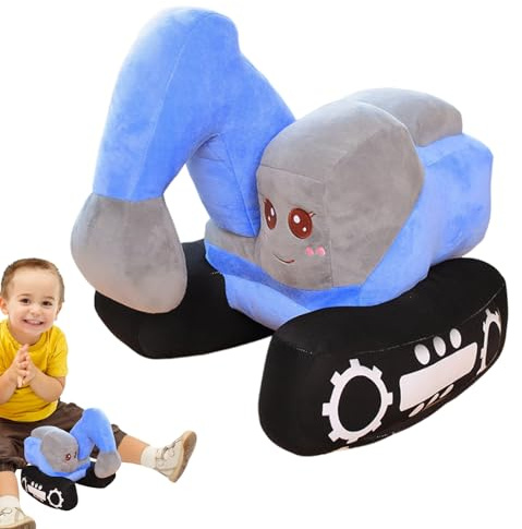 Générique d'excavatrice de Dessin animé – en de 25,4 cm, Jouet en Doux | Oreiller de Corps Mignon pour et Adultes, Chambre à Coucher, Salle de Jeux, canapé, Voiture