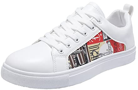 Sportskor platt sula skridskor retro herrskor vattentäta promenadskor breda joggingskor halkfria fritidsskor lätta sneakers eleganta sneakers med skosnören