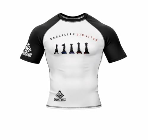 Chess Grapple King Rashguard (UK, Alpha, S, Regular, Regular) Red