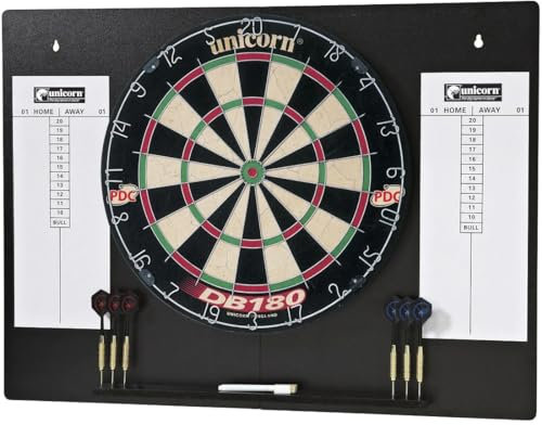 Unicorn DB180 Home Darts Centre, Board, Darts, Marker, Wischer sowie Halterung