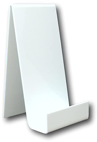EPOSGEAR XL Extra Large Plastic Acrylic Perspex Book Plate Retail Display Stand Holder - Perfect for Schools, Nurseries, Libraries etc (White)