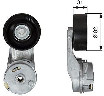 GATES T39288 Rullo tenditore cinghia Poly-V Rullo tendicinghia Puleggia tendicinghia Rullo tenditore cinghia