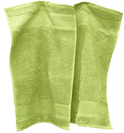Erwin Müller Gästetuch Karlsruhe 2er- Pack 100% Baumwolle apfelgrün Größe 30x50 cm - extrem saugstark, leicht, flauschig weich, hautschmeichelnd (weitere Farben)