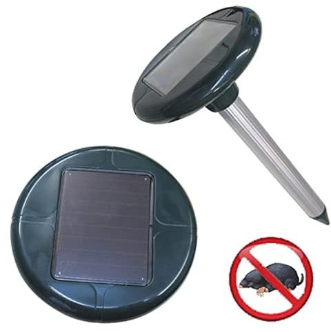 Homegarden Répulsif à ultrasons Anti Taupes, Alimenté par l'énergie Solaire, 625 M2