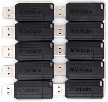 Verbatim Pinstripe USB Drive 16GB Black [Pack of 10]