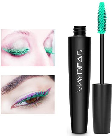 Maydear Waterproof Color Mascara, Longlasting, Smudge-Proof, Voluminous and Charming Mascara, Multiple colors available–Light green