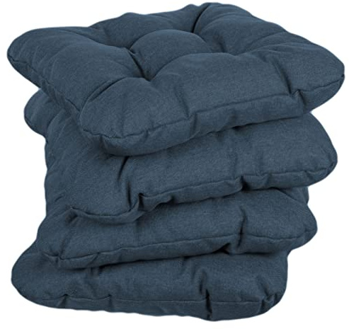 Gutekissen Cuscino per sedia Cuscino trapuntato per sedie/panche per casa e giardino Cuscino per giardino Cuscino per sedile Molti colori PI1 (50x50, Blu scuro, 1)