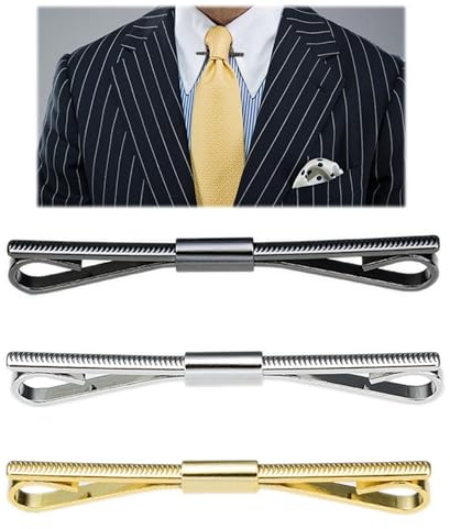 LONGHAO 3 pcs Alfiler Cuello Broche de Traje,Alfiler de Cuello de Camisa,Camisa Corbata Pins Clip,Shirt Collar Clip,Juego de Alfileres de Corbata,Cuello Bar Pins,Para Boda,Fiesta,Reunión
