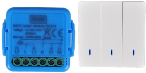 Interruttore WiFi per Tapparelle e Telecomando RF, Kit Anvek con Controllo App Smart Life e Compatibilità Alexa e Google Home (1)