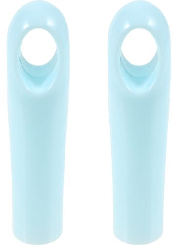 2Pcs Broom Handle Rod Tube Sleeve - Plastic Replacement Grips for Comfortable Broom Handle Ergonomic Design Blue Color，Ideal for Home Use