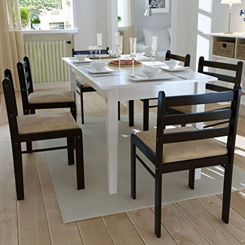 ShGaxin Sillas de Comedor 6 Unidades Madera Maciza y Terciopelo marrón, Sillas Nordicas, Mueble Salon