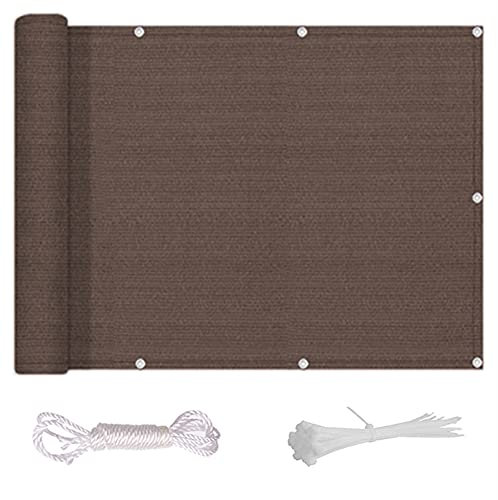 Frangivista Balcone per Protezione, Schermo per la Privacy del Balcone, Recinzione per Muro del Cortile Esterno, Protezione della Privacy, Protezione UV Resistente alle intemperie, con Corda e Fascet