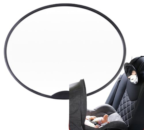 Yjkedfh Specchietto retrovisore per il sedile posteriore, specchietto retrovisore per bambini sul sedile posteriore, infrangibile, girevole a 360 gradi, per viaggi notturni