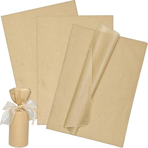 30 ark glitter sidenpapper brun 50 x 66 cm – glänsande sidenpapper förpackningsmaterial för presentförpackning, buketter, gör-det-själv, hantverk och dekoration