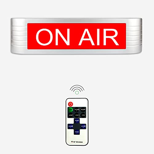 Neon Sign Light Recording Warning Sign for Studio Radio Station Office or home Decor,Different Lighting Modes Wireless Using With Remote Control (On Air)