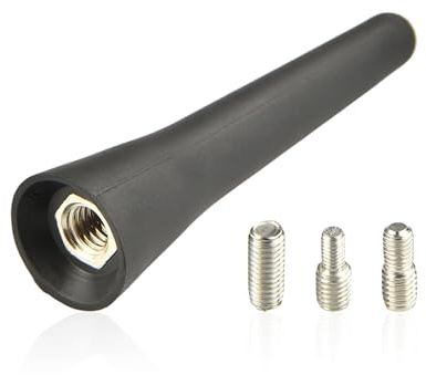 BOOBRIE Antenne Radio Voiture FM AM Dab 50 ohms 6,5cm Mini Antenne Voiture avec 3 Vis M4/M5/M6, pour la Réception Radio FM AM Dab