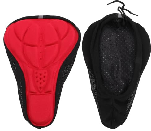 HEMOTON 2 Piezas Funda Cojín Asiento Bicicleta Acolchada Cubierta Protectora Transpirable para Sillín Ciclismo Interior y Exterior Compatible Bicicletas Montaña y Fixie