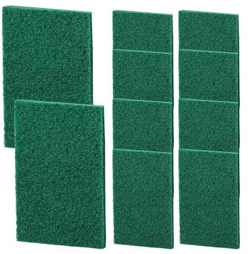 Scouring Pads | 10 stycken repfria skrubbsvampar | gröna skrubbsvampar, för krukor, diskbänk, häll, grill, hushåll,