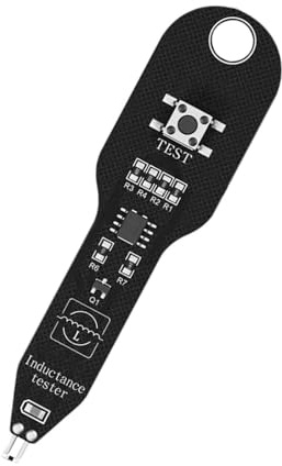 Tester di Induttanza Portatile, Mini Rilevatore Componenti Elettronici per Riparazione Scheda Madre PCB, Misuratore LCR SMD con Porta USB-C, Strumento Diagnostico Alta Precisione (A01, 8.6x2.2cm)