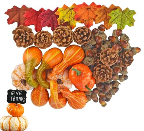 Små Dekorationspumpor,166/180 Stycken Höstpumpor Hemdekoration | Heminredning För Halloween Skålfyllare Kransar Jul Eldstadshylla Ingång