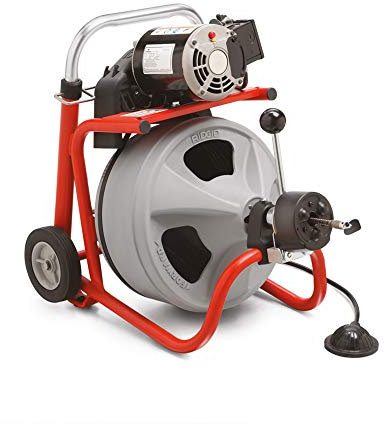 RIDGID 28098 Modell K-400 AF Trommelmaschine mit Abflussreinigungshandschuhen, Kabel C-45 IW mit massivem Kern