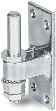 Alberts 311131 Stapel att skruva på | justerbar | galvaniserad, passiverad med tjockfilm | Bakstyckets diameter 13 mm | Plåt 100 x 40 mm
