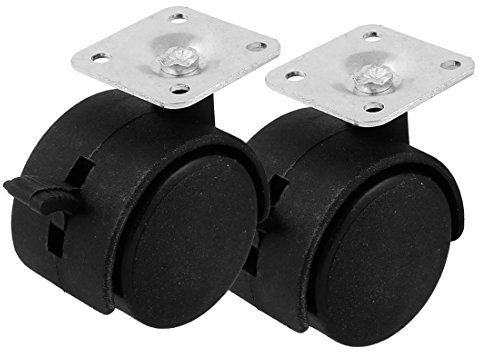 Aexit 38mm Dia Twin Wheel 35mmx35mm Swivel Plate Trolley Chair Brake Caster 2pcs (3764da35d27d0978eb8b321108c5dd74)