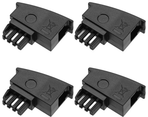 YINETTECH 4 Stück Telefonadapter TAE Telefonbuchse TAE-F Stecker auf RJ11 Buchse Stecker 6P4C Buchsenadapter TAE Stecker Telefonrouter