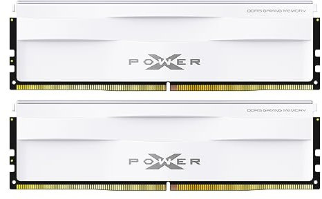 Silicon Power DDR5 32GB (2x16GB) 6000MT/s (PC5-48000) 288-pin CL30 1.35V UDIMM Desktop Memory Module RAM SP032GXLWU60AFDG White