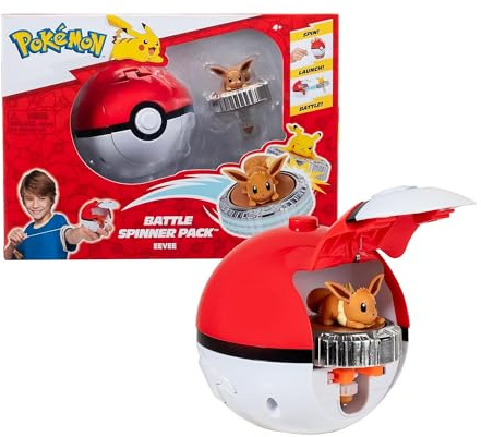 Pokémon PKW4399 - Battle Spinner - Evoli, offizielles Spielset