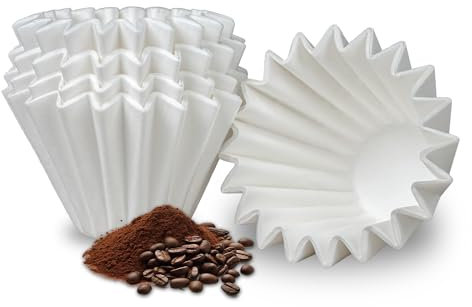 Kalita Wave 155 Filtro, 100 unidades de Papel de Filtro de Café Desechable,1-2 Personas & Tazas, Kalita Wave Dripper serie 155 Filtros de Café Pequeños
