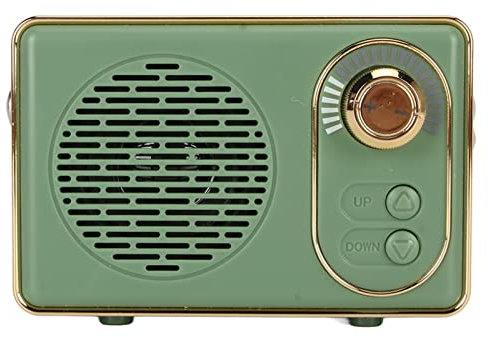 VBESTLIFE Retro Bluetooth Speaker, Mini Wireless Radio Vintage Speaker, 5W Powerful, Indoor Outdoor Small Speaker Support USB, TF Card, AUX Playback (green)
