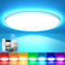 EASY EAGLE LED Deckenleuchte RGB: Smart deckenlampe LED Kompatibel mit Alexa - Dimmbar Lampe Wohnzimmer mit 16 Millionen DIY Farben fur Kinderzimmer Schlafzimmer Badezimmer Jugendzimmer, 28W, 30CM
