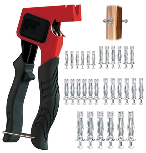 Alicates de Montaje para Juego de Tacos para Cavidades, Juego de Herramientas para Fijar Anclajes de Pared 30 Piezas, Viti in 3 Misure(M4/M5/M6), Herramientas para Fijar Anclajes