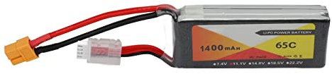 RIZGHWOY Batería Lipo RC de Alta Capacidad 11,1 V 1400 MAh 3S 65C con Conector XT60 para Cuadricóptero de Carreras FPV