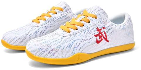 Children Martial Arts Shoes Tai Chi Shoes,Boxing Karate Lightweight Breathable Anti Slip Sneakers for Men Women Chinese Traditional Martial Arts Shoes(Size:42EU(26cm),Color:Silver)