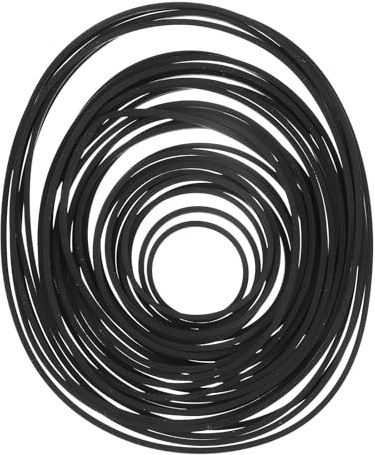 BESTYASH Correa de Reparación de Máquinas de Casete 30 Piezas 1,2 MM Grosor Cuadrada 25-135 MM para Transmisión en Grabadoras de Cassette y Reproductores de Música Portátiles