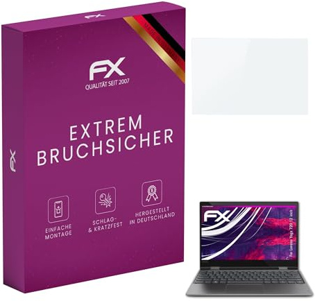 atFoliX Glasfolie kompatibel mit Lenovo Yoga 720 12 inch Panzerfolie, 9H Hybrid-Glass FX Schutzpanzer Folie